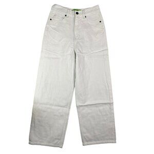 Sandrine Rose Womens Dust White Denim Jeans Wide Leg Size 24 NEW‎